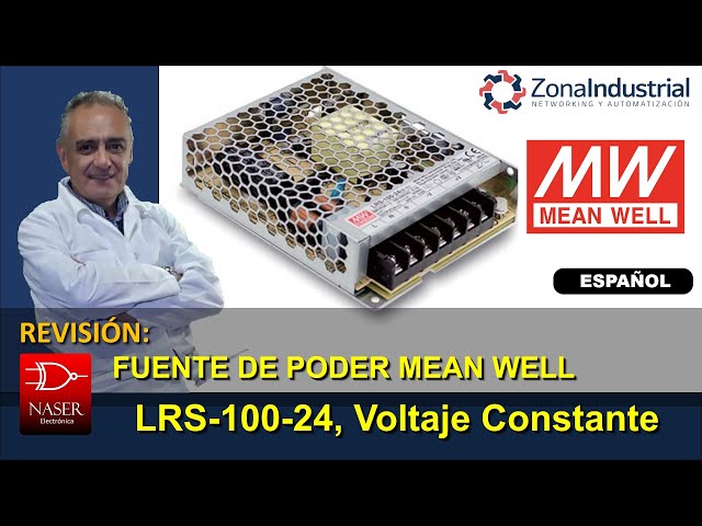 Vídeo relacionado con MeanWell LRS-100-24 - Fuente de alimentación Industrial (108 W, 24 V, 4,5 A)
