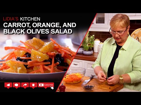 Carrot, Orange, and Black Olives Salad