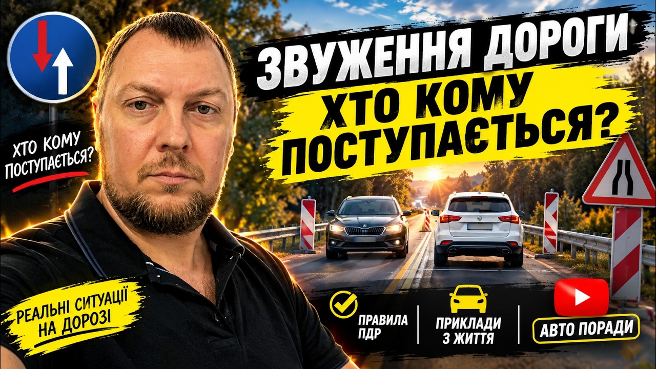 Звуження дороги хто кому поступається. Відповіді на запитання.