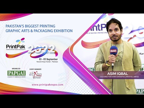 Mr. Asim Iqbal - CEO & Director - Dawn Convertec Pvt Ltd, at Soft Launch Ceremony of PrintPak 2022.