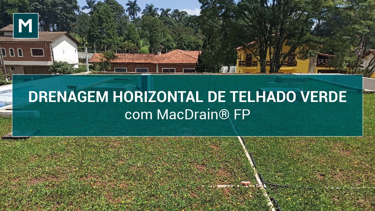 Drenagem Horizontal de telhado verde com MacDrain® FP | Residência Unifamiliar | São Paulo