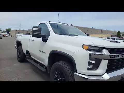 2021 Chevrolet Silverado 3500HD 4WD Regular Cab Long Box LT in White for sale at Finch Chrysler Dodge Jeep Ram Ltd in London, ON