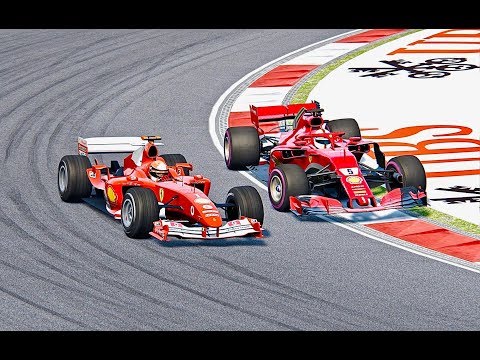 Ferrari F1 2018 vs Ferrari F1 2004 - Shangai