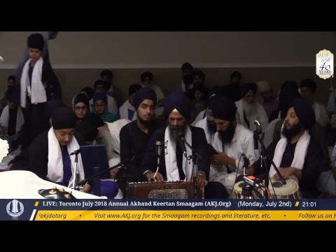 LIVE: Toronto Annual Akhand Keertan Smaagam  (July 2, 2018) Evening