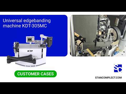 The edgebanding process of a baby crib part using the KDT-305MC machine