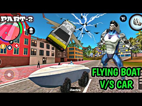 Flying Boat And Flying Car Evil Race | Rope Hero Vice Town | Part-2 | Rope Hero Game