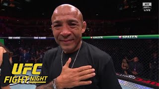 Jose Aldo makes his final walk to the Octagon, leaves his gloves at UFC Rio | ESPN MMA