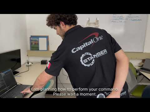 Explanatory video demonstration of task planning test using the command interpreter with the robot