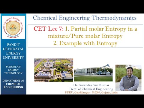 CET Lec 7: Partielle molare Entropie in einer Mischung/Reine molare Entropie/Beispiel mit Entropie