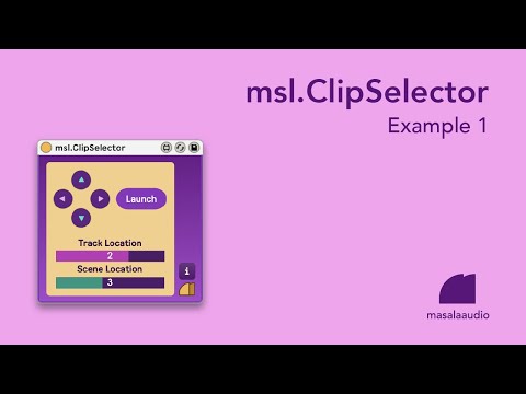 Max for Live device "msl.ClipSelector" example