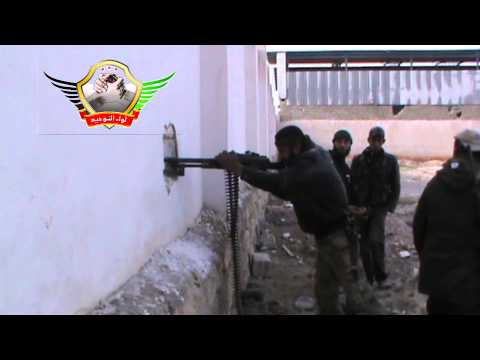 استهداف تحركات قوات النظام داخل اللواء 80 في ريف حلب بواسطة رشاش دوشكا من قبل لواء التوحيد