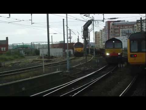 DRS 66428 and 66424 Ballast Train passing Newcastle