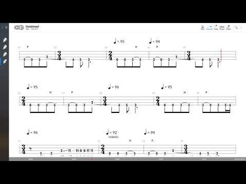 Soundgarden - Outshined (BASS TAB PLAY ALONG)