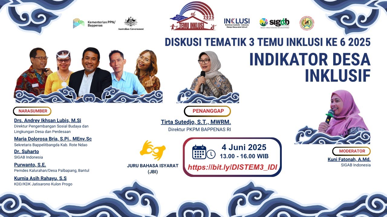 3. 🔴 DISKUSI TEMATIK 3: INDIKATOR DESA INKLUSIF | TEMU INKLUSI #6