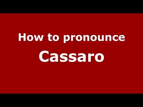 How to pronounce Cassaro (Brazilian Portuguese/São Paulo, Brazil)  - PronounceNames.com