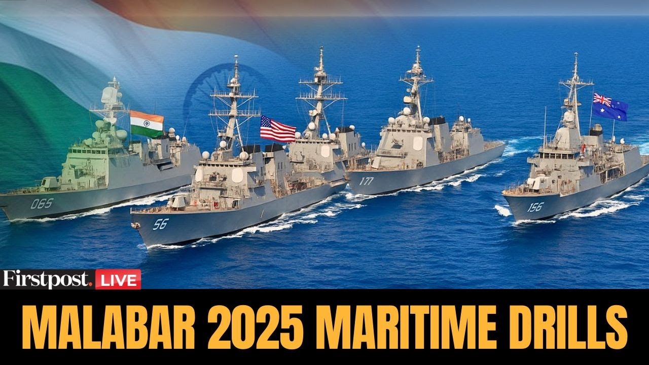 LIVE: India, Australia, US, Japan Wrap up Malabar 2025 Drills in Guam | INS Sahyadri