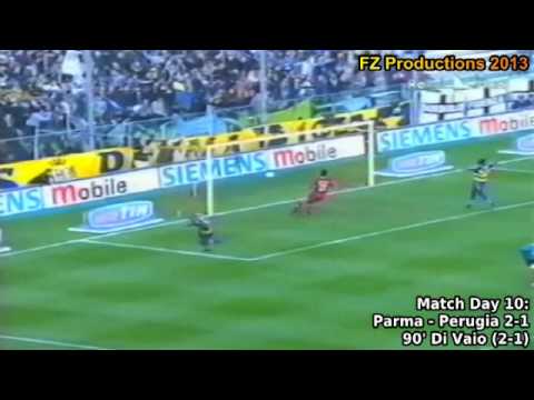 Serie A 2001-2002, day 10 Parma - Perugia 2-1 (Di Vaio 2nd goal)