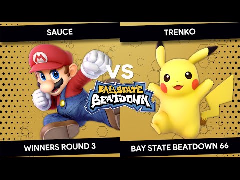 Bay State Beatdown 66 - FC | SAUCE (Mario) vs. Trenko (Pikachu, Steve) - Winners Round 3