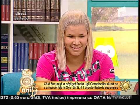 Mayssa Pessoa şi Oana Manea, campioanele de la CSM Bucureşti, în platoul de la Neatza