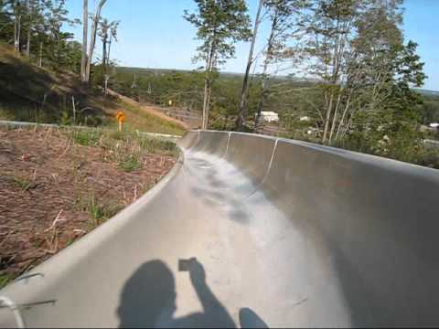 Crystal Mountain Alpine Slide Mountain Roller Coaster POV Thompsonville Michigan