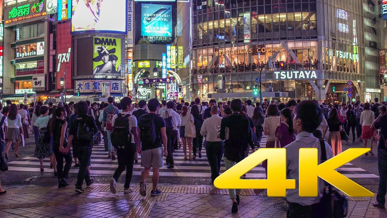 Walking around Shibuya by night