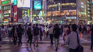 Walking around Shibuya by night video preview