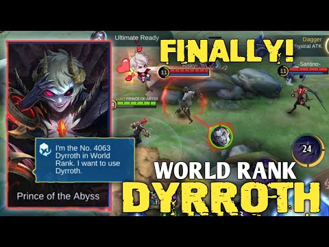 Finally my dyrroth on world rank | Countered the Meta! | Dyrroth God✓