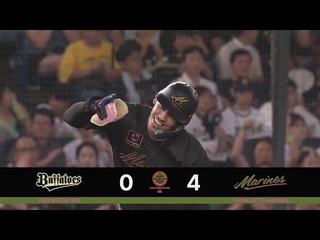 【3回裏】激走!! マリーンズ・ソト 今シーズン66打点目となるタイムリー3ベースヒット!!  2024年8月11日 千葉ロッテマリーンズ 対 オリックス・バファローズ