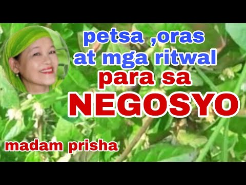 MASWERTING ARAW,PETSA,ORAS AT MGA RITWAL SA NEGOSYO