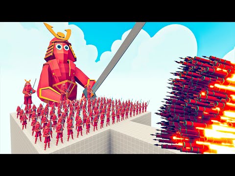 100x SAMURAI + 3x GIANT SAMURAI vs EVERY GODS - Totally Accurate Battle Simulator TABS