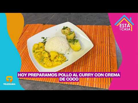 Hoy preparamos pollo al curry con crema de coco