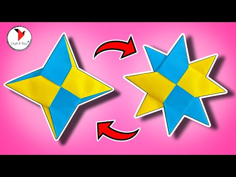 How to Make a Transforming Ninja Star | origami Shuriken with Paper | Ninja Star