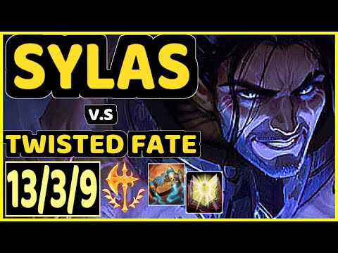 SKT T1 FAKER (SYLAS) vs TWISTED FATE - 13/3/9 KDA MID CHALLENGER GAMEPLAY - KR