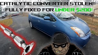 CATALYTIC CONVERTER THEFT ON TOYOTA PRIUS 04-09 - HOW TO FIX IT YOURSELF FOR UNDER $200 AUTOSAVER88