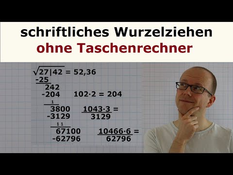 Wurzelziehen   schriftlich