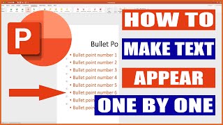 Download the video "In Powerpoint how to make text appear one by one | Microsoft Powerpoint Tutorials"