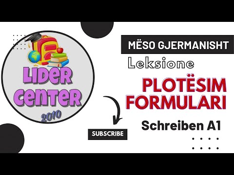 Mëso Gjermanisht|| Schreiben A1 || Plotesim Formulari || Provimi Gjermanisht A1