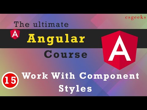 Angular 9 Tutorial 15 Working with Component Styles