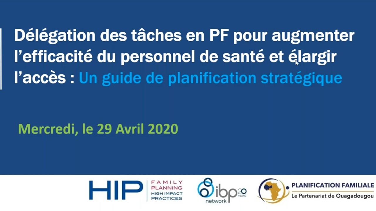 Délégation des tâches en planification familiale : Un guide de planification stratégique