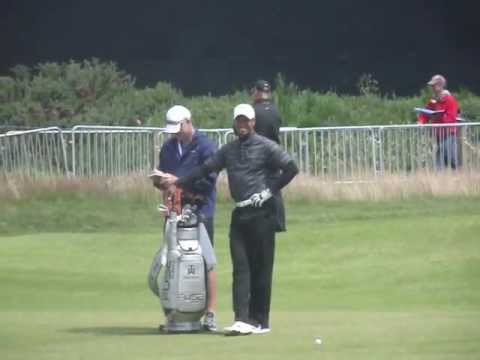 Tiger Woods posing for photo! (I left the camera on video setting!!)