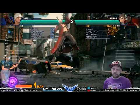 DANTE 100% TOUCH OF DEATH COMBO - MARVEL VS CAPCOM INFINITE