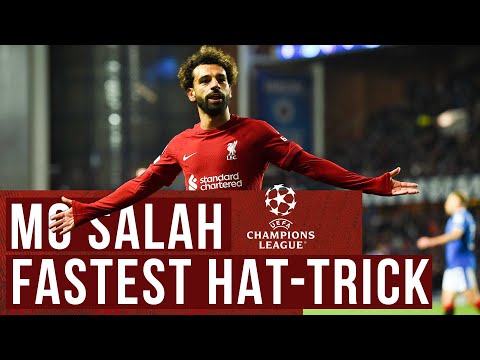 FASTEST EVER CHAMPIONS LEAGUE HAT-TRICK | Mo Salah vs Rangers | 6.12