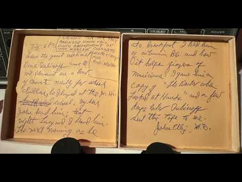 DAVE RUBINOFF Carnegie Hall RECORDING FOR DR.ELLIS