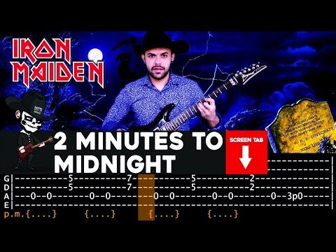 【IRON MAIDEN】[ 2 Minutes To Midnight ] cover by Masuka | LESSON | GUITAR TAB