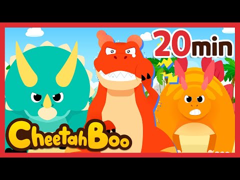 Oh! no, They're so strong!😮 | Plant-Eating Dinosaurs | Nursery rhymes & Kids Song | #Cheetahboo
