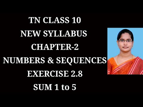 10th maths Ch-2 Numbers and Sequences| Exercise-2.8(1 to 5) sums| Samacheer One plus One channel