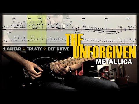 The Unforgiven | Guitar Cover Tab | Guitar Solo Lesson | Backing Track with Vocals 🎸 METALLICA