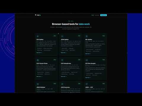 SQLify - tool which makes data jobs easy 소개 영상