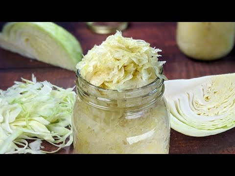 Homemade sauerkraut! Best way to prepare 1 cabbage white! Easy recipe: 2 Ingredients!
