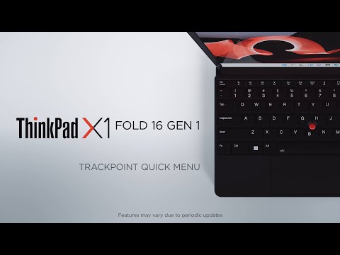 Lenovo ThinkPad X1 Fold 16 Gen 1 – How to use TrackPoint Quick Menu